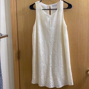 White lace above knee dress-Dainty Hooligan